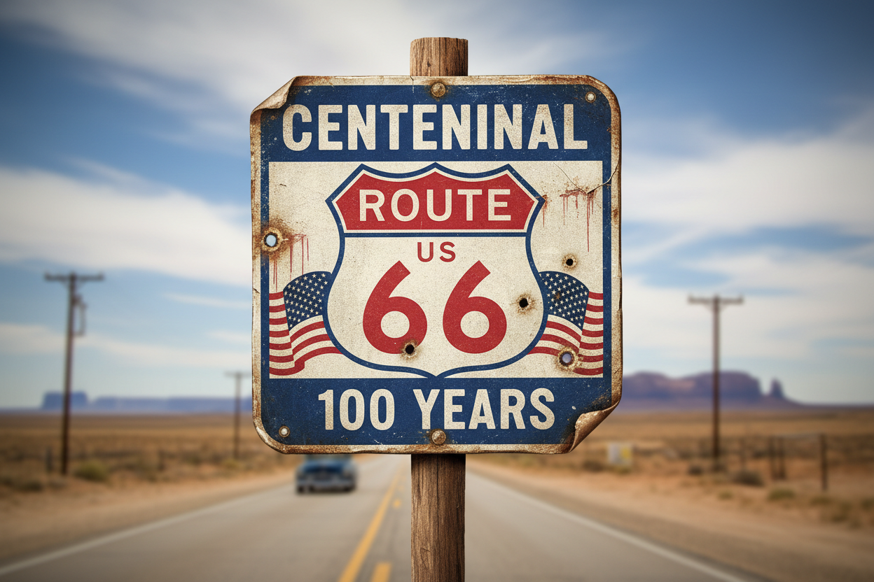Rt. 66 Centennial Year Swag