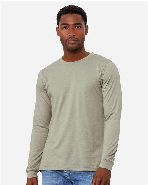 BELLA + CANVAS Heather CVC Long Sleeve Tee 3501CVC
