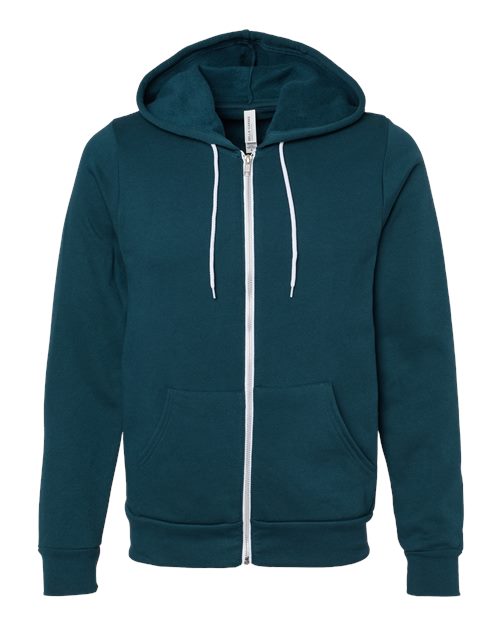 BELLA + CANVAS Unisex Sponge Fleece Full-Zip Hoodie Sweatshirt 3739