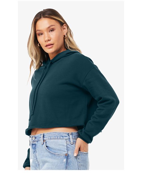 BELLA + CANVAS Women's Crop Fleece Hoodie Sweatshirt 7502