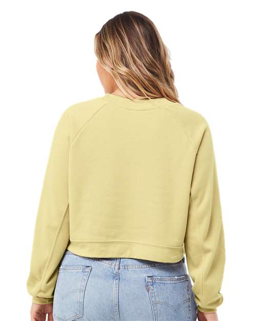 BELLA + CANVAS Women's Crop Raglan Fleece Crewneck Sweatshirt 7505