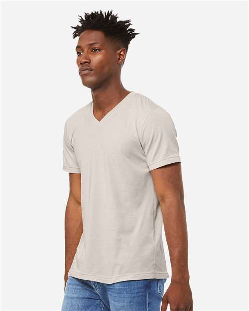 BELLA + CANVAS Unisex Heather CVC V-Neck Tee 3005CVC