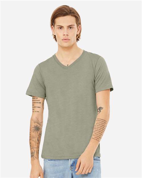 BELLA + CANVAS Unisex Heather CVC V-Neck Tee 3005CVC