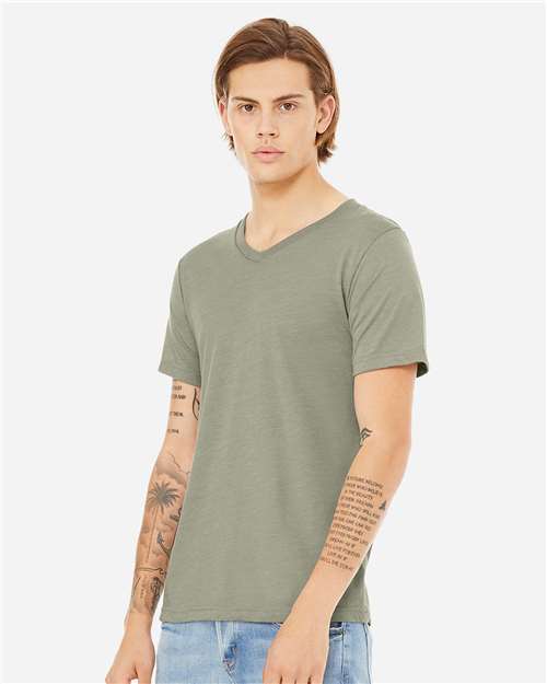 BELLA + CANVAS Unisex Heather CVC V-Neck Tee 3005CVC