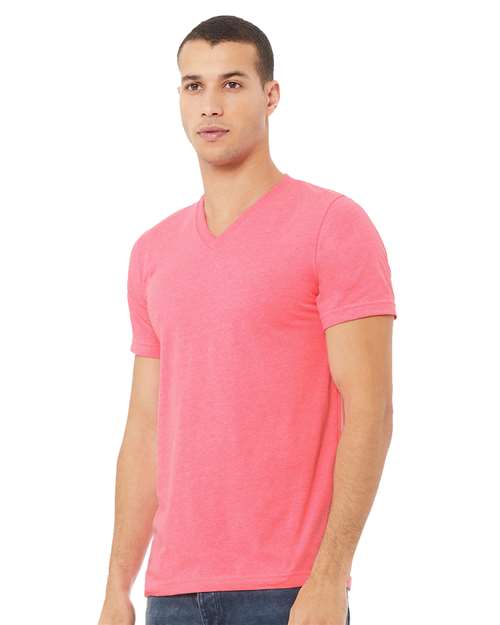 BELLA + CANVAS Unisex Heather CVC V-Neck Tee 3005CVC