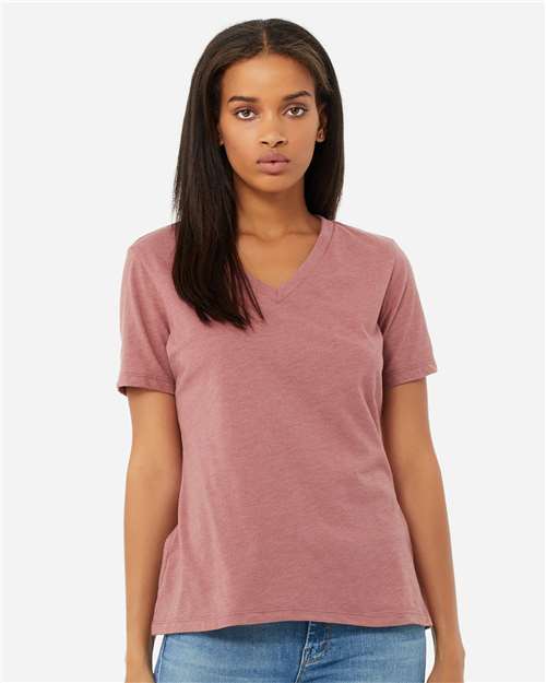 BELLA + CANVAS Women's Relaxed Heather CVC V-Neck Tee 6405CVC