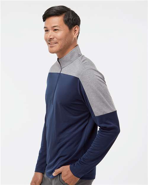 Adidas Men's Ultimate365 Lightweight Colorblocked Quarter-Zip Pullover A552