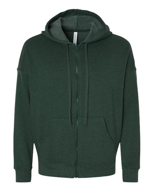 BELLA + CANVAS Unisex Sponge Fleece DTM Full-Zip Hoodie Sweatshirt 3759