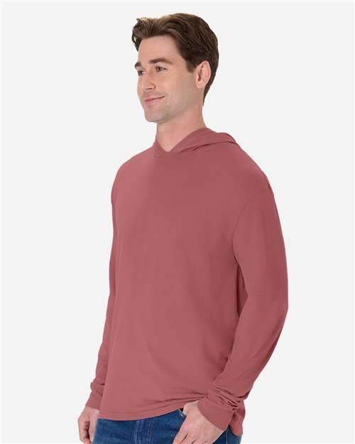 ComfortWash by Hanes Unisex Garment-Dyed Jersey Hooded Long Sleeve T-Shirt GDH280