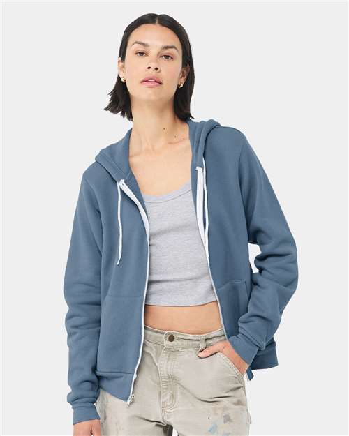 BELLA + CANVAS Unisex Sponge Fleece Full-Zip Hoodie Sweatshirt 3739