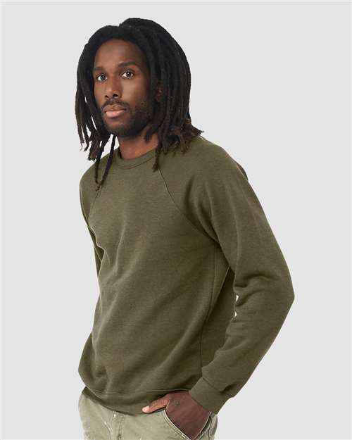 BELLA + CANVAS Unisex Sponge Fleece Raglan Crewneck Sweatshirt 3901