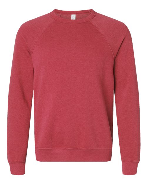 BELLA + CANVAS Unisex Sponge Fleece Raglan Crewneck Sweatshirt 3901