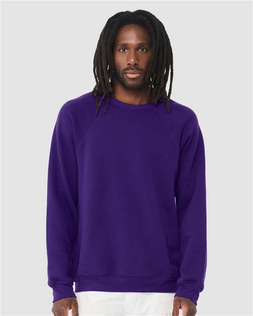 BELLA + CANVAS Unisex Sponge Fleece Raglan Crewneck Sweatshirt 3901