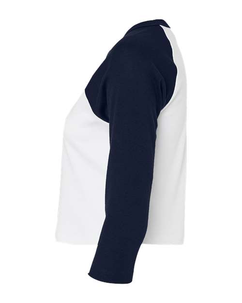 BELLA + CANVAS Women's Micro Rib Three-Quarter Raglan Sleeve Baby Tee 1200