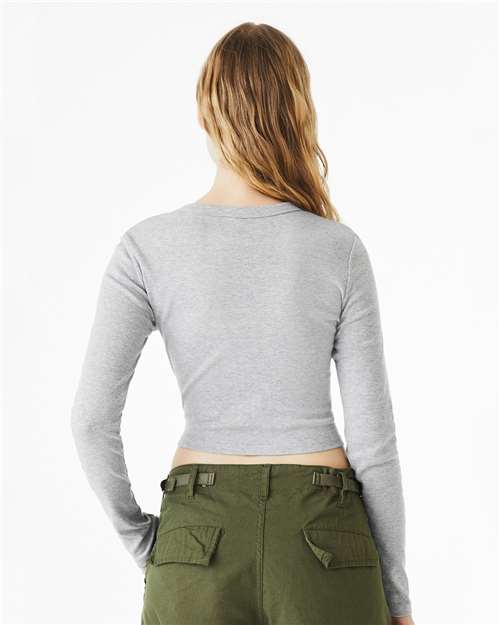 BELLA + CANVAS Women's Micro Rib Long Sleeve Baby Tee 1501