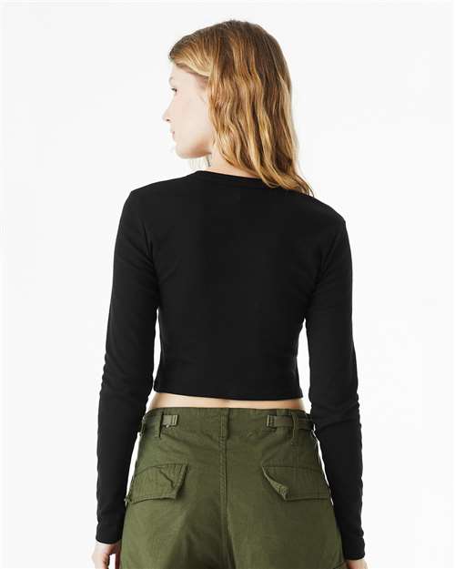 BELLA + CANVAS Women's Micro Rib Long Sleeve Baby Tee 1501