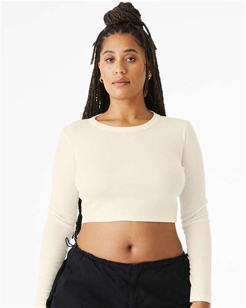 BELLA + CANVAS Women's Micro Rib Long Sleeve Baby Tee 1501