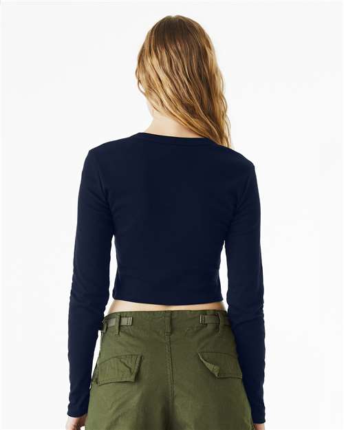 BELLA + CANVAS Women's Micro Rib Long Sleeve Baby Tee 1501