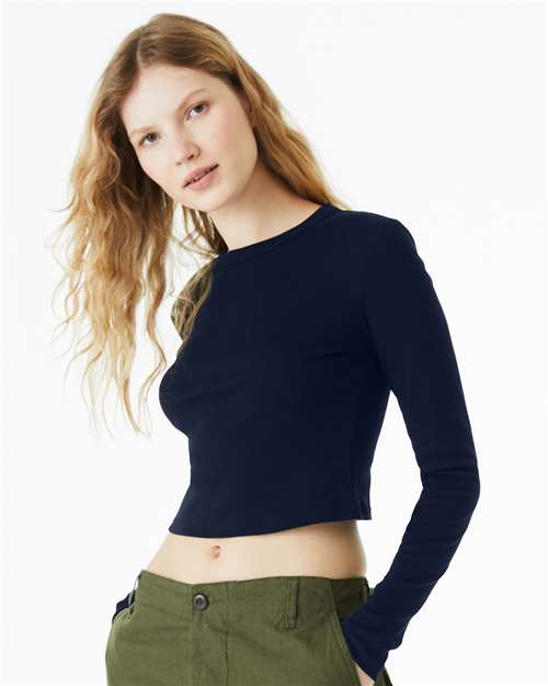 BELLA + CANVAS Women's Micro Rib Long Sleeve Baby Tee 1501