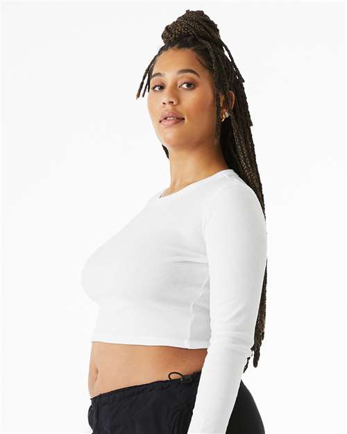 BELLA + CANVAS Women's Micro Rib Long Sleeve Baby Tee 1501