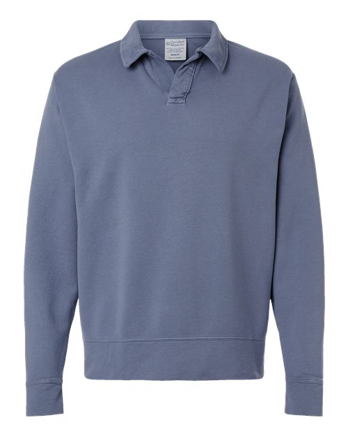 ComfortWash by Hanes Unisex Garment-Dyed Polo Collar Sweatshirt GDH490