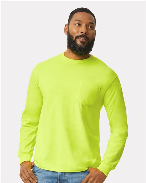 Gildan Unisex Ultra Cotton® Long Sleeve Pocket T-Shirt 2410