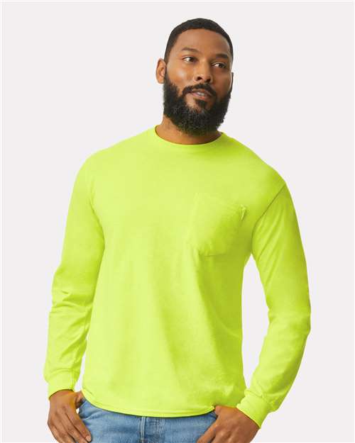 Gildan Unisex Ultra Cotton® Long Sleeve Pocket T-Shirt 2410