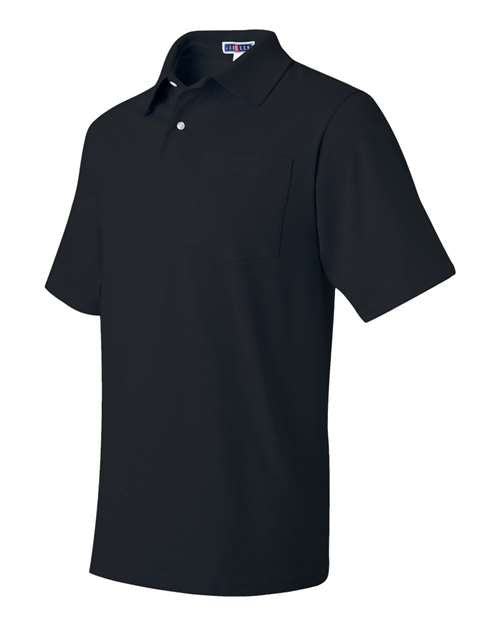 JERZEES Men's SpotShield® 50/50 Polo with Pocket 436MPR