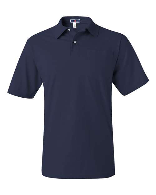 JERZEES Men's SpotShield® 50/50 Polo with Pocket 436MPR