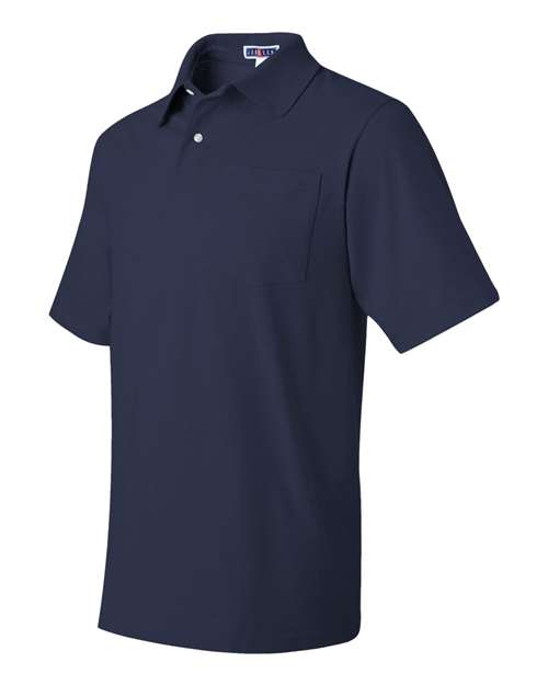 JERZEES Men's SpotShield® 50/50 Polo with Pocket 436MPR