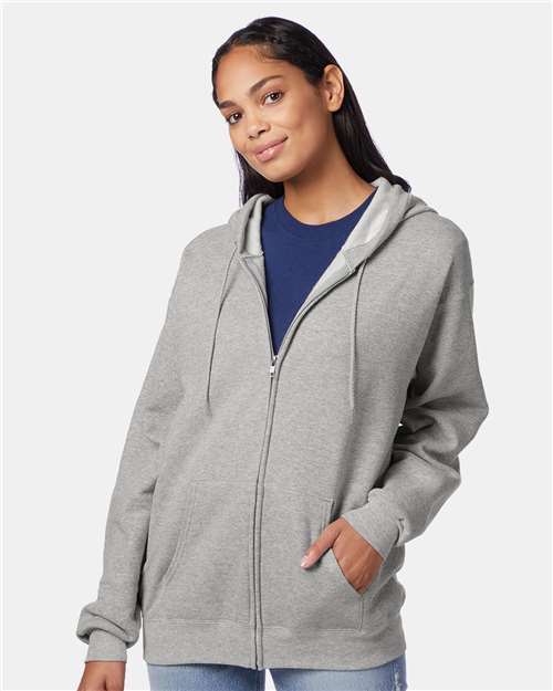 Hanes Unisex EcoSmart® Full-Zip Hooded Sweatshirt P180