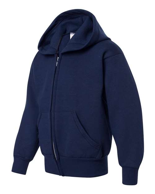 Hanes Youth EcoSmart® Full-Zip Hooded Sweatshirt P480