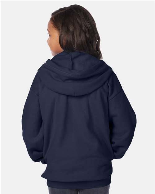 Hanes Youth EcoSmart® Full-Zip Hooded Sweatshirt P480