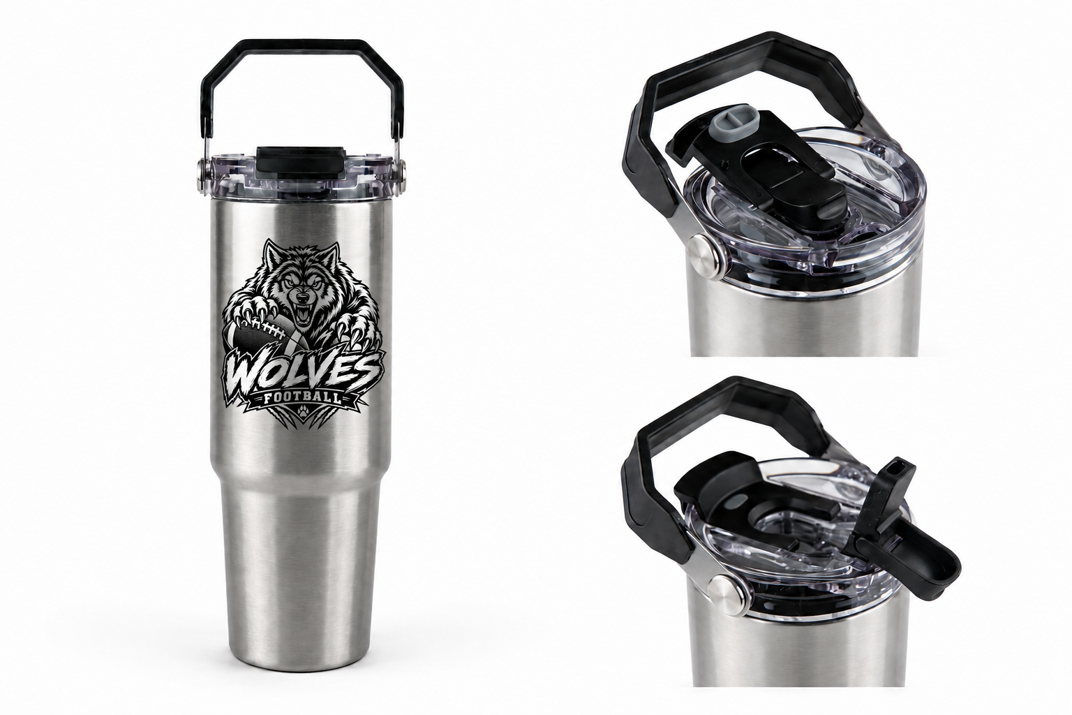 Wolves 30oz Tri-Sip Tumbler