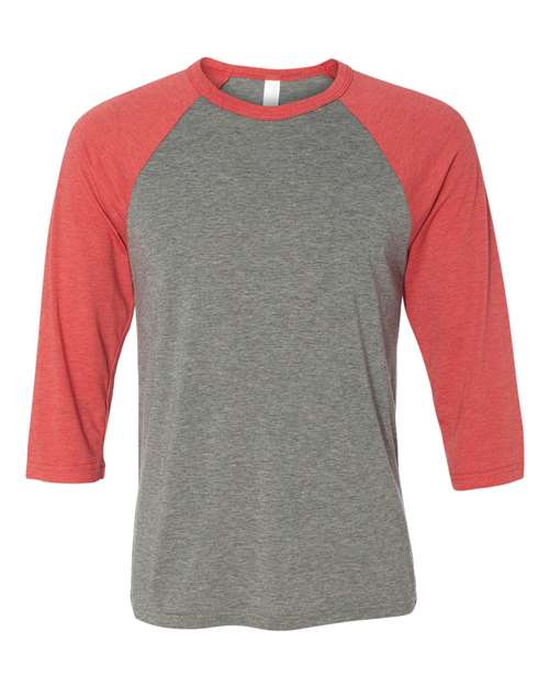 BELLA + CANVAS Unisex Three-Quarter Sleeve Baseball Tee 3200