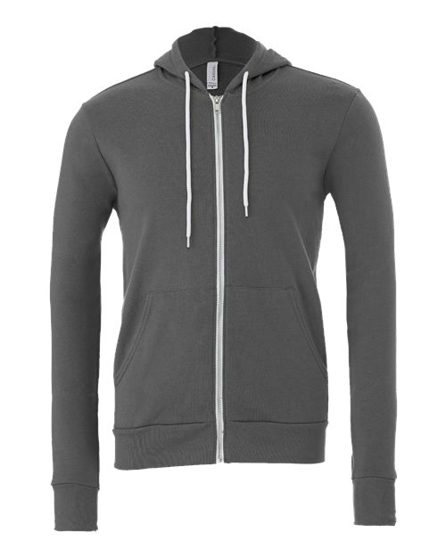 BELLA + CANVAS Unisex Sponge Fleece Full-Zip Hoodie Sweatshirt 3739