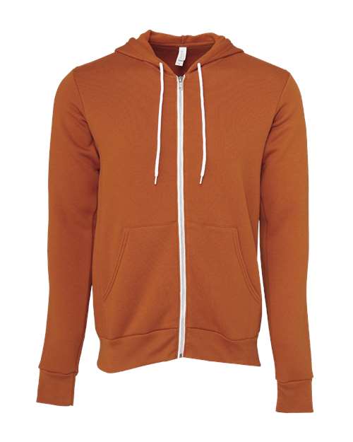BELLA + CANVAS Unisex Sponge Fleece Full-Zip Hoodie Sweatshirt 3739