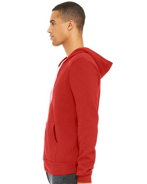 BELLA + CANVAS Unisex Sponge Fleece Full-Zip Hoodie Sweatshirt 3739