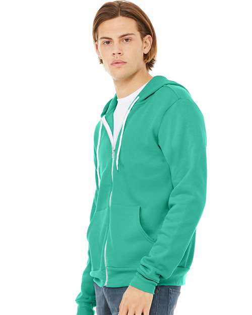 BELLA + CANVAS Unisex Sponge Fleece Full-Zip Hoodie Sweatshirt 3739