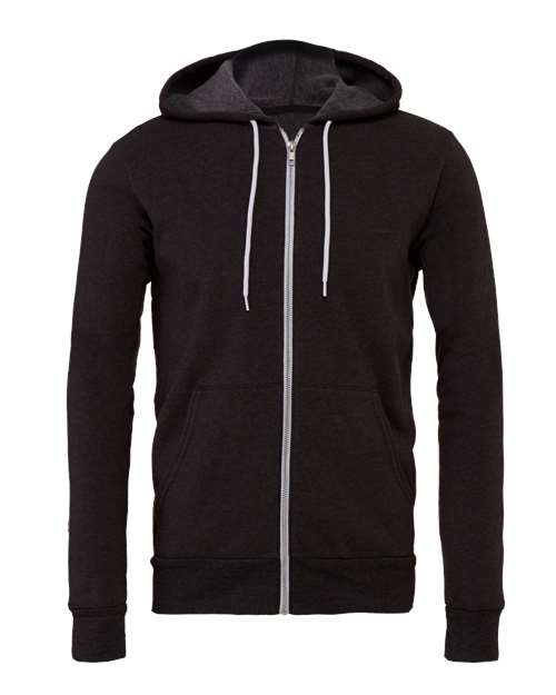 BELLA + CANVAS Unisex Sponge Fleece Full-Zip Hoodie Sweatshirt 3739