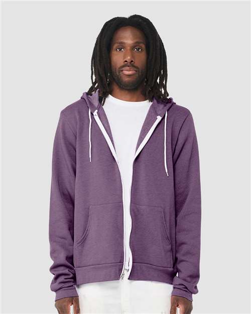 BELLA + CANVAS Unisex Sponge Fleece Full-Zip Hoodie Sweatshirt 3739