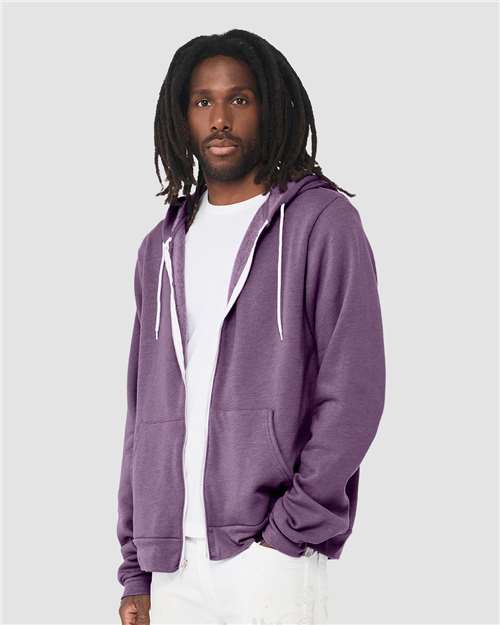 BELLA + CANVAS Unisex Sponge Fleece Full-Zip Hoodie Sweatshirt 3739