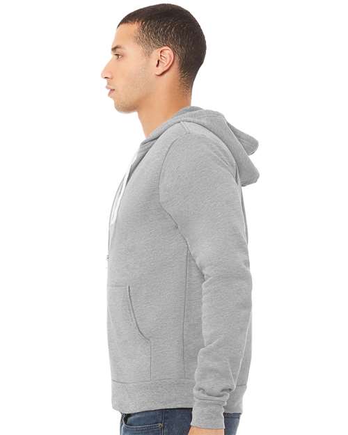 BELLA + CANVAS Unisex Sponge Fleece Full-Zip Hoodie Sweatshirt 3739