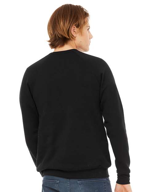 BELLA + CANVAS Unisex Sponge Fleece Raglan Crewneck Sweatshirt 3901