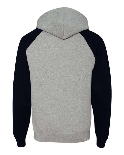 JERZEES Unisex Nublend® Colorblocked Raglan Hooded Sweatshirt 96CR