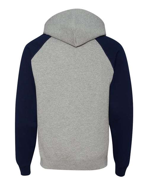 JERZEES Unisex Nublend® Colorblocked Raglan Hooded Sweatshirt 96CR