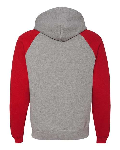 JERZEES Unisex Nublend® Colorblocked Raglan Hooded Sweatshirt 96CR