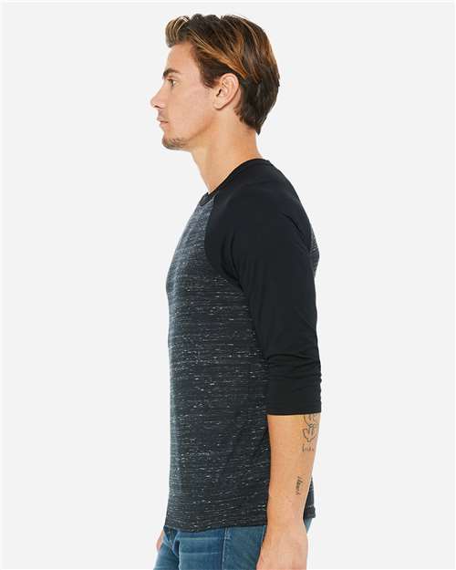 BELLA + CANVAS Unisex Three-Quarter Sleeve Baseball Tee 3200