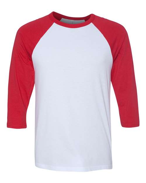 BELLA + CANVAS Unisex Three-Quarter Sleeve Baseball Tee 3200