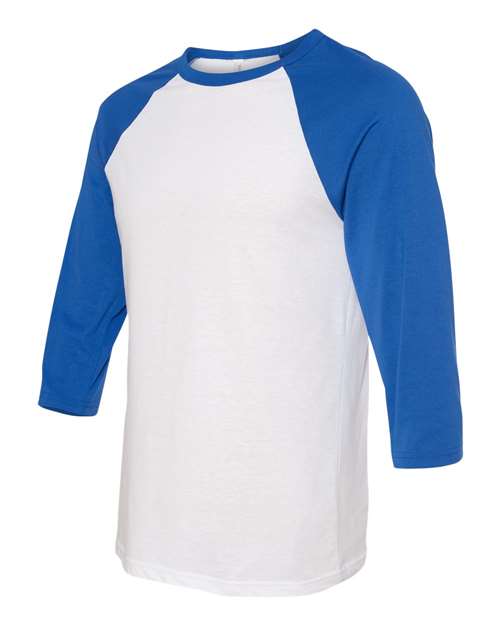 BELLA + CANVAS Unisex Three-Quarter Sleeve Baseball Tee 3200